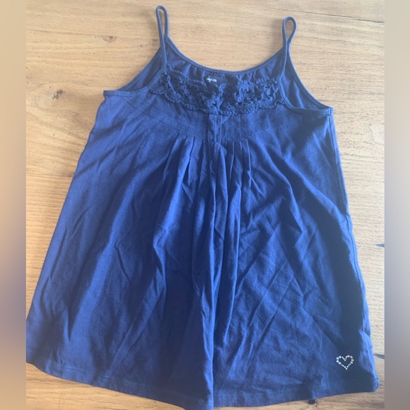 Gap Kids‎ Lace Tuck Tank Top Blue Girls Medium Preloved - Picture 1 of 8